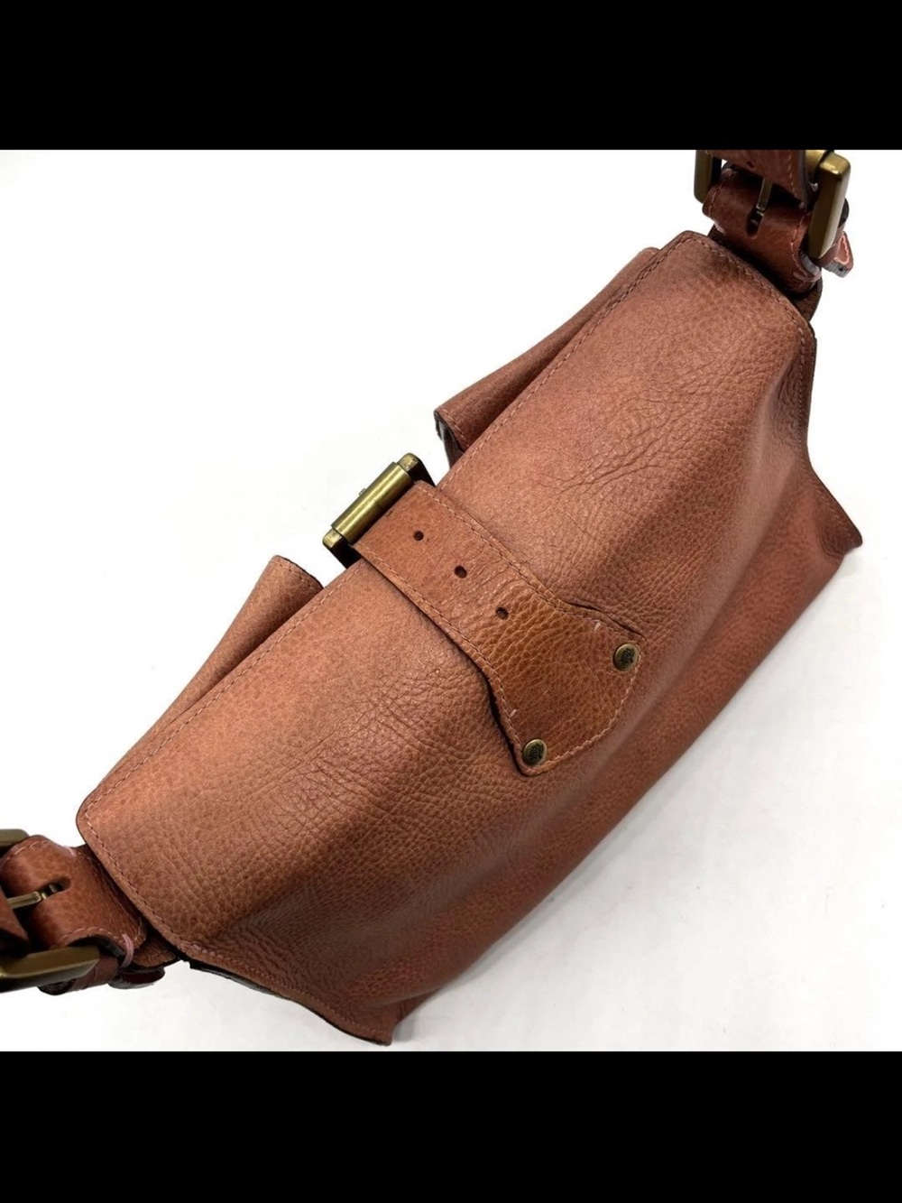 Mulberry Tan Leather Dual-Pocket Shoulder Bag - Picture 12 of 16